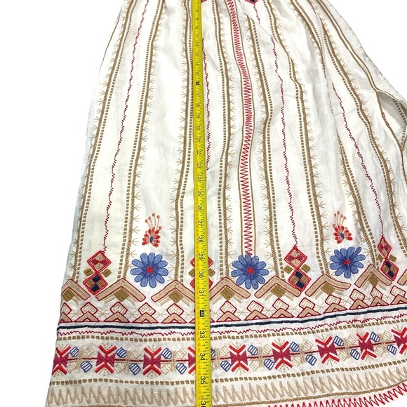 Johnny Was Los Angeles Frederique Embroidered Linen Boho Maxi Skirt XS Festival - Picture 11 of 11